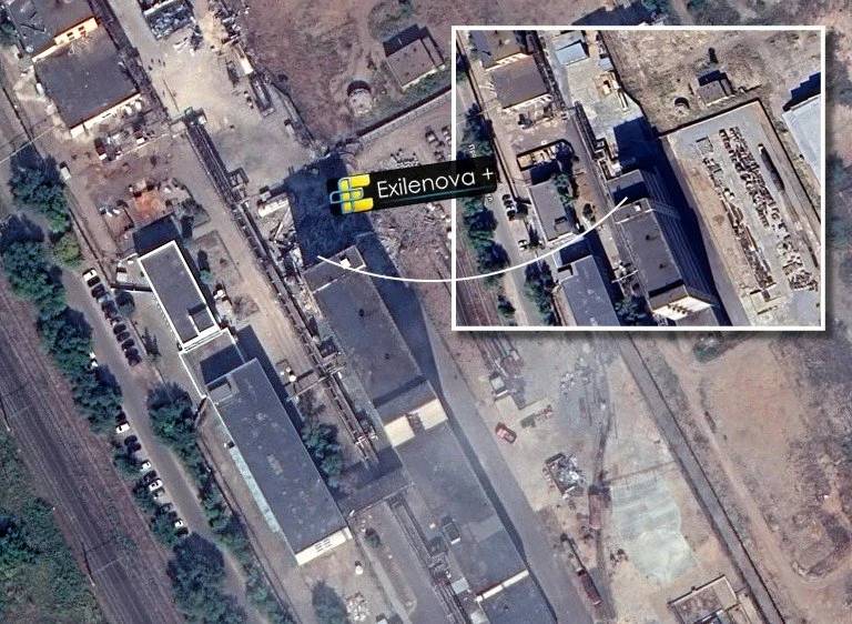 Унищжоеният корпус на завода във Волгоград-сателитна снимка